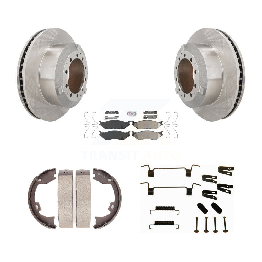 Kit de quincaillerie pour chaussures de stationnement, Rotors à disque arrière, plaquettes semi-métalliques, pour Ford F-450 I