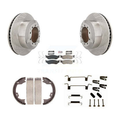 Kit de quincaillerie pour chaussures de stationnement, Rotors à disque arrière, plaquettes semi-métalliques, pour Ford F-450 I