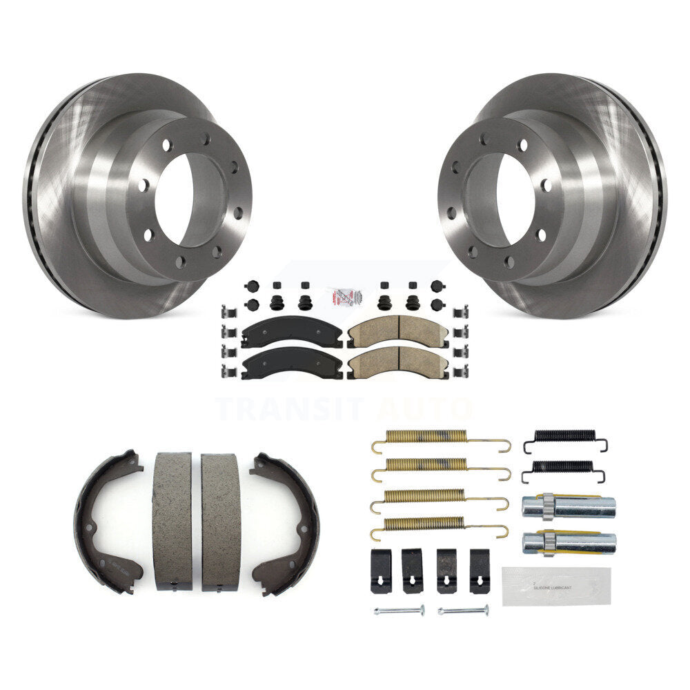 Kit de chaussures de stationnement et de matériel de stationnement, Rotors à disque arrière, tampons en céramique, pour Chevrolet Express
