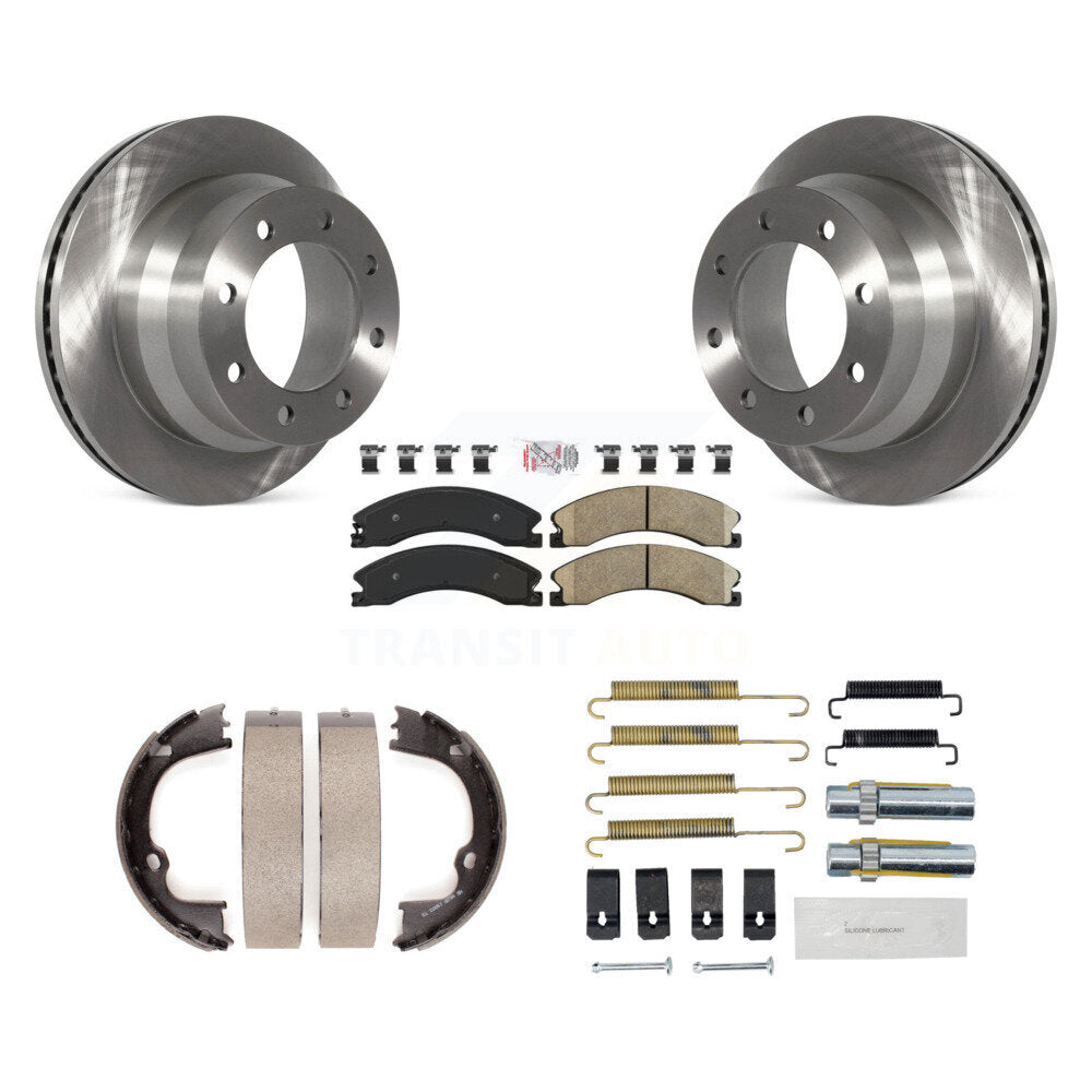 Rotors de disque arrière, patins en céramique, chaussures de stationnement et Kit de matériel pour GMC Savana 350