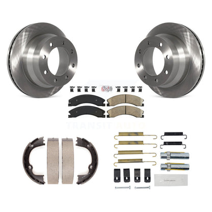 Rotors de disque arrière, patins en céramique, chaussures de stationnement et Kit de matériel pour GMC Savana 350