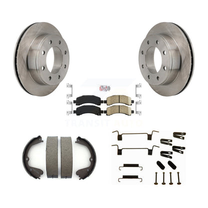 Rotors de disque arrière, patins en céramique, chaussures de stationnement et Kit de matériel pour GMC Savana 350