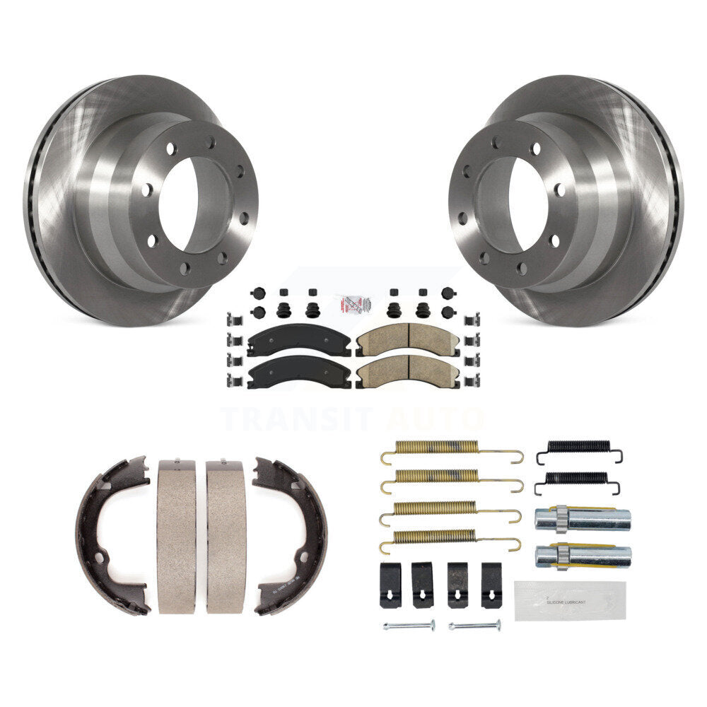 Rotors de disque arrière, patins en céramique, chaussures de stationnement et Kit de matériel pour GMC Savana 350