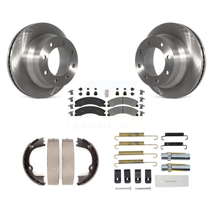 Rotors à disque arrière plaquettes semi-métalliques chaussures de frein de stationnement et Kit de matériel pour