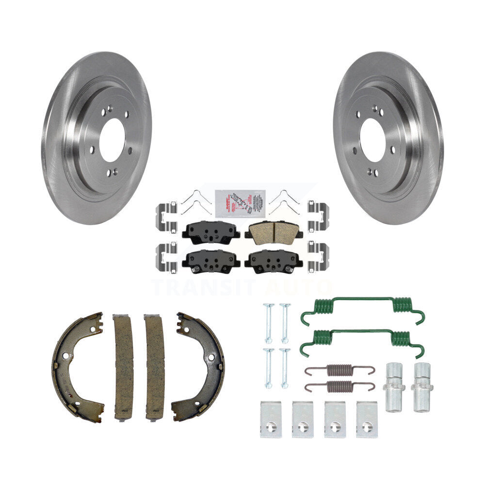 Kit de quincaillerie pour chaussures de frein de stationnement, Rotors à disque arrière, plaquettes en céramique, pour Kia Sportage