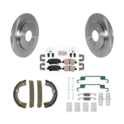 Kit de quincaillerie pour chaussures de frein de stationnement, Rotors à disque arrière, plaquettes en céramique, pour Kia Sportage