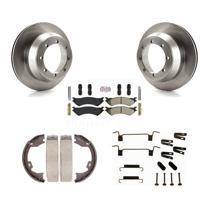 Rotors à disque arrière plaquettes semi-métalliques chaussures de frein de stationnement et Kit de matériel pour