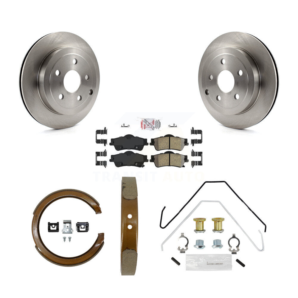 Rotors à disque arrière, plaquettes semi-métalliques, chaussures de stationnement et Kit de quincaillerie pour Pontiac G8