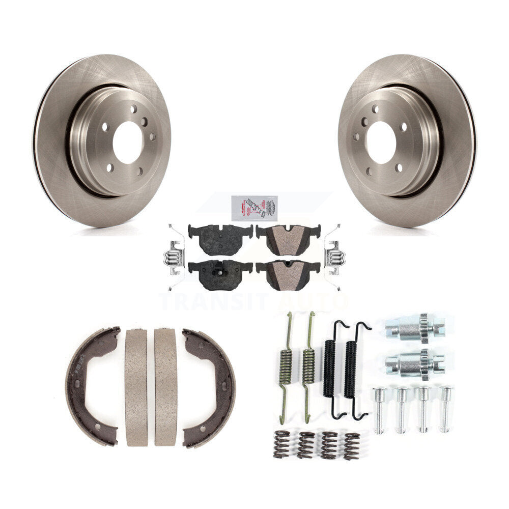 Kit de quincaillerie pour chaussures de stationnement, Rotors à disque arrière, plaquettes semi-métalliques, pour BMW 530i 525