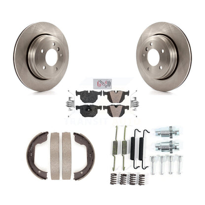 Kit de quincaillerie pour chaussures de stationnement, Rotors à disque arrière, plaquettes semi-métalliques, pour BMW 530i 525