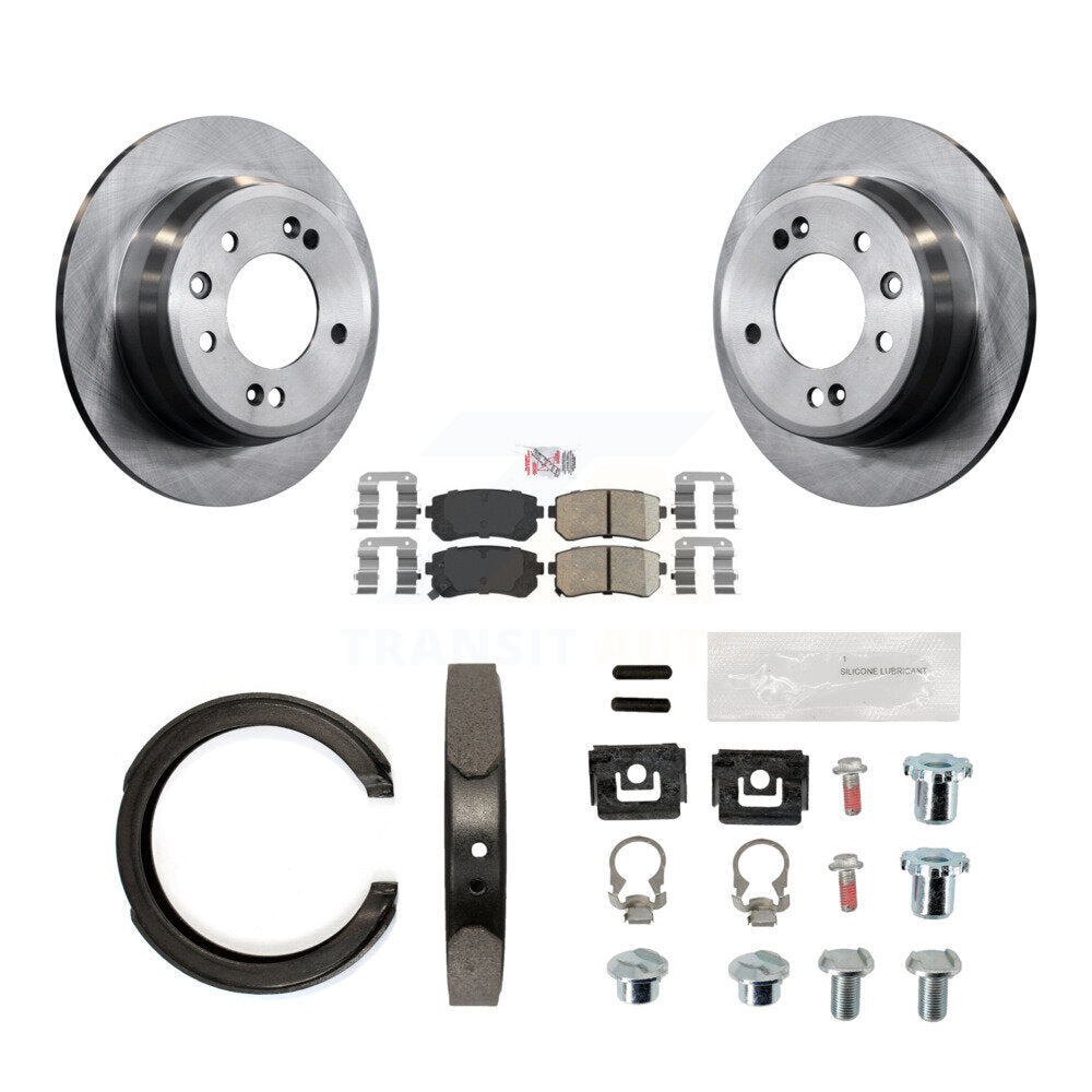 Kit de chaussures de stationnement et de matériel de stationnement, Rotors à disque arrière, plaquettes en céramique, pour Kia Sportage FWD