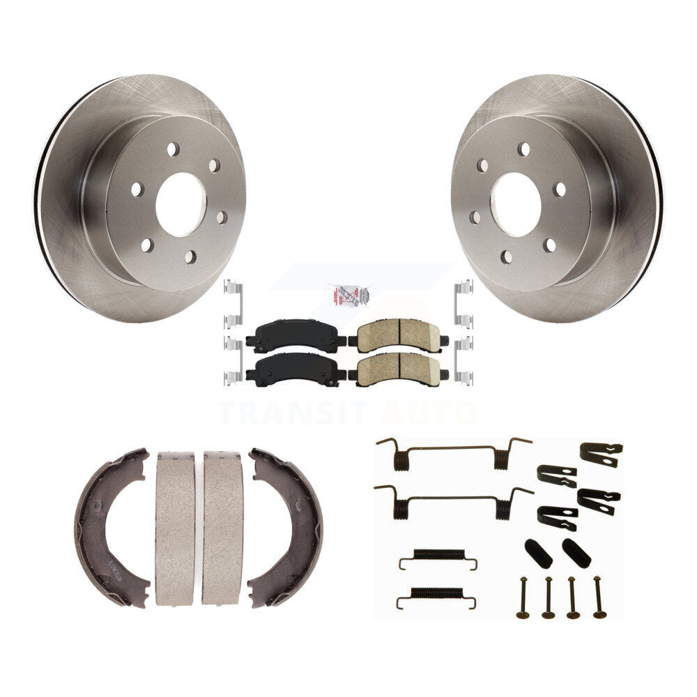Kit de chaussures de stationnement et de matériel de stationnement, Rotors à disque arrière, tampons en céramique, pour Chevrolet Express