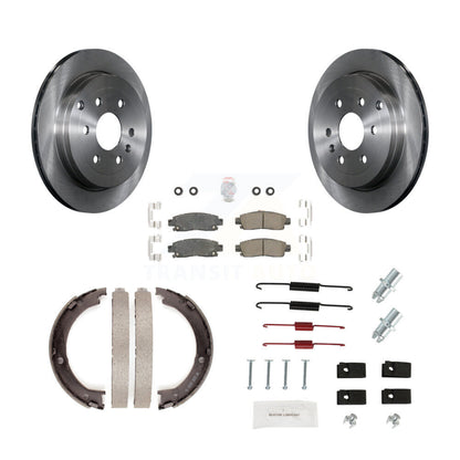 Rotors de disque arrière, coussinets en céramique, chaussures de stationnement et Kit de matériel pour GMC Acadia Buick