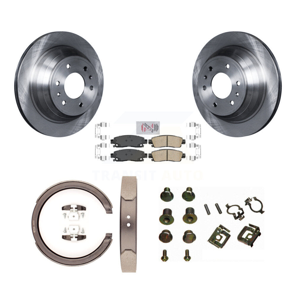 Kit de quincaillerie pour chaussures de stationnement, Rotors à disque arrière, tampons en céramique, pour Chevrolet GMC Envo