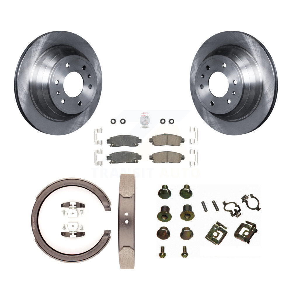 Kit de quincaillerie pour chaussures de stationnement, Rotors à disque arrière, tampons en céramique, pour Chevrolet GMC Envo
