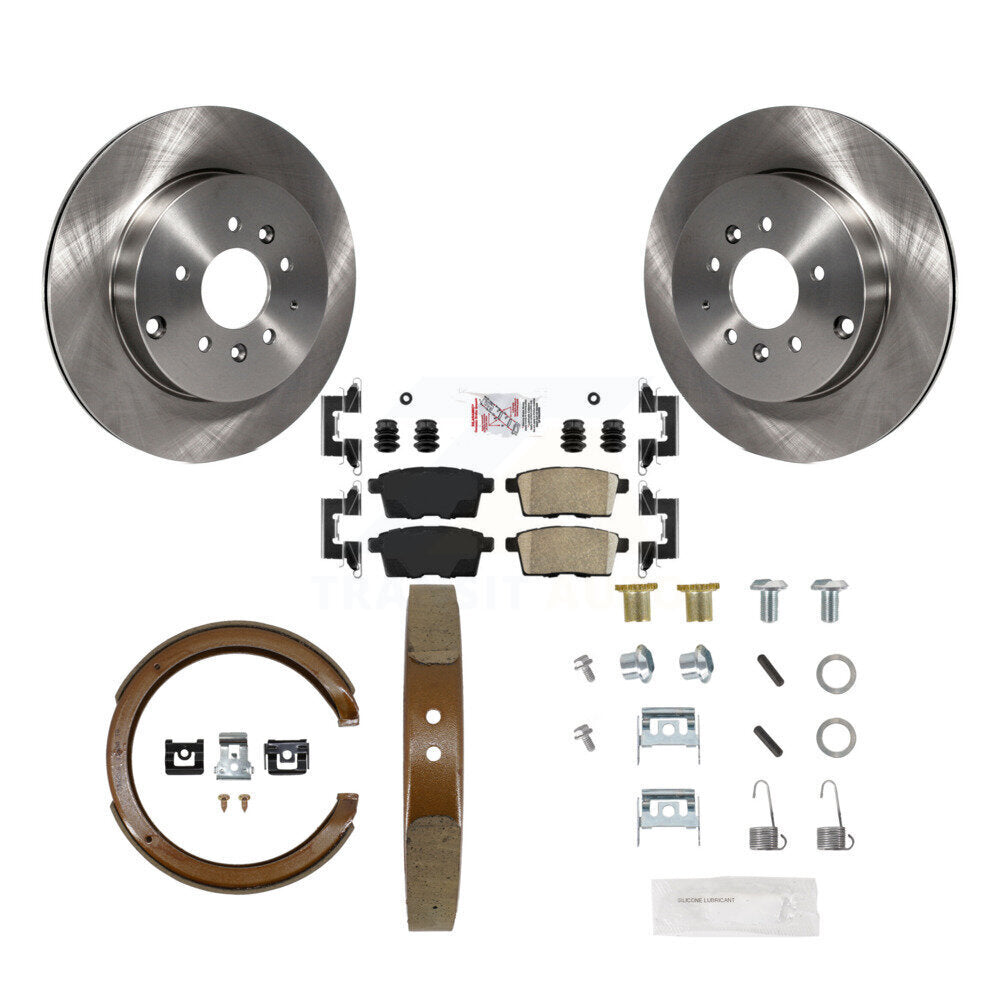 Kit de chaussures de stationnement et de matériel de stationnement, Rotors à disque arrière, coussinets en céramique pour Mazda CX-9 07-12