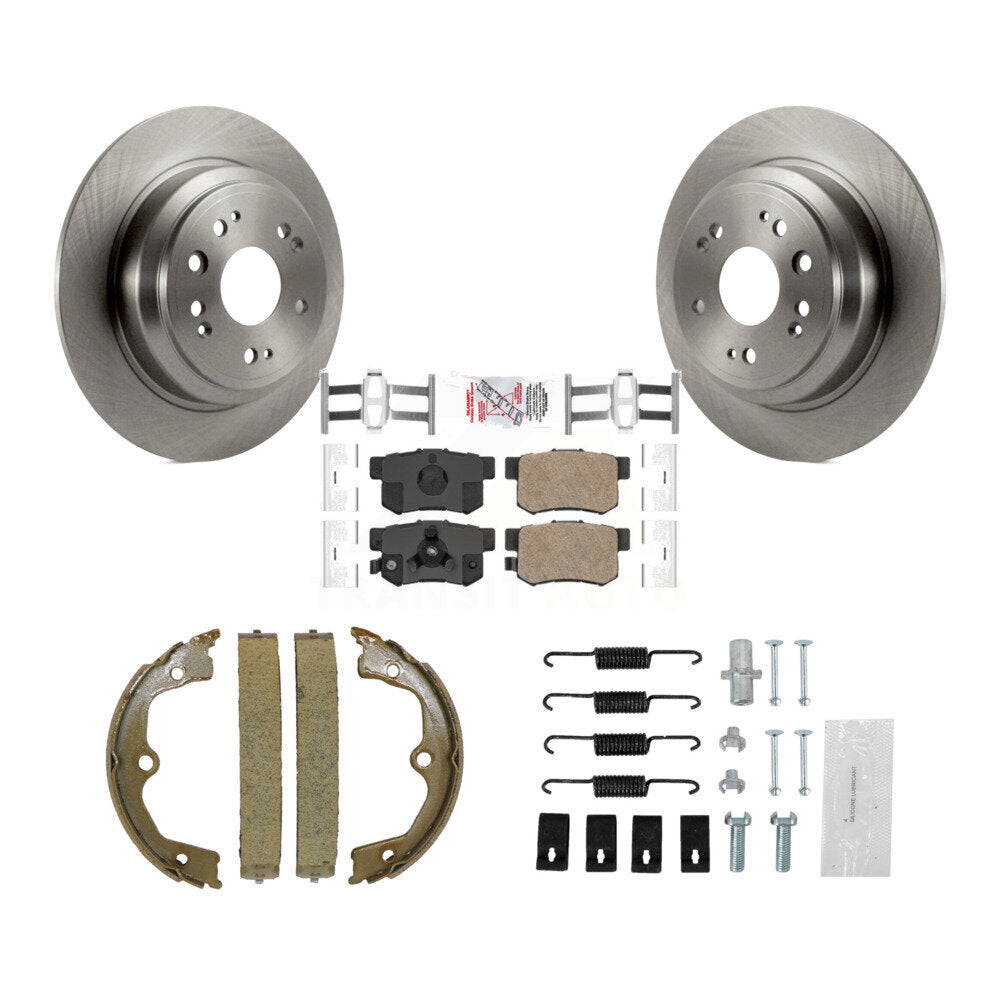 Kit de quincaillerie pour chaussures de frein de stationnement, Rotors à disque arrière, plaquettes en céramique, pour Honda Accord