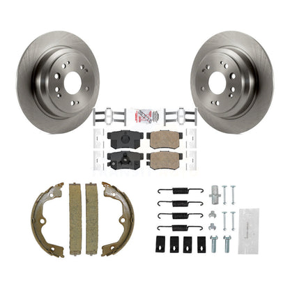 Kit de quincaillerie pour chaussures de frein de stationnement, Rotors à disque arrière, plaquettes en céramique, pour Honda Accord