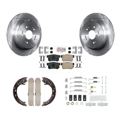 Rotors à disque arrière, plaquettes en céramique, chaussures de frein de stationnement et Kit de matériel pour Acura RD