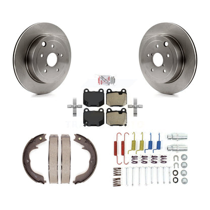 Rotors à disque arrière plaquettes semi-métalliques chaussures de frein de stationnement et Kit de matériel pour
