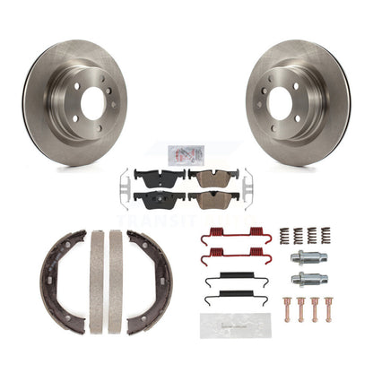 Rotors à disque arrière, patins semi-métalliques, chaussures de stationnement et Kit de quincaillerie pour BMW 328i