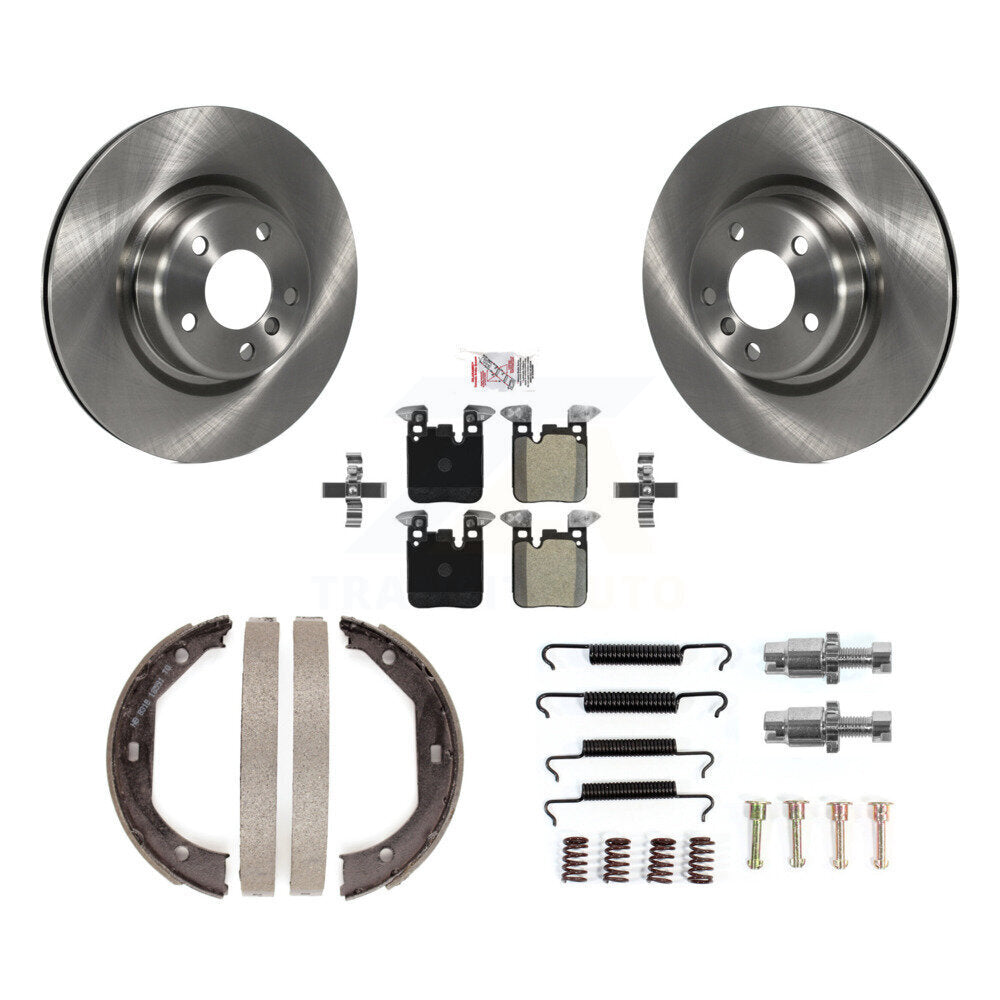Rotors à disque arrière, patins semi-métalliques, chaussures de stationnement et Kit de quincaillerie pour BMW 428i