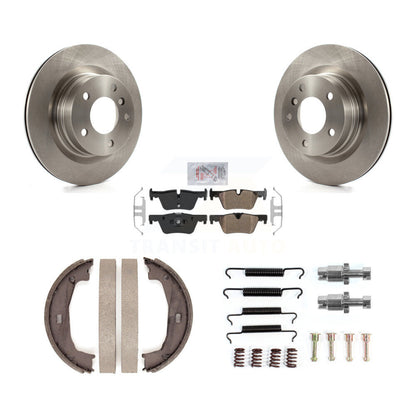 Rotors à disque arrière, patins semi-métalliques, chaussures de stationnement et Kit de quincaillerie pour BMW 328i