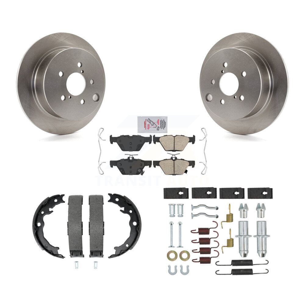 Rotors de disque arrière, coussinets en céramique, chaussures de stationnement et Kit de matériel pour Subaru Crosstrek