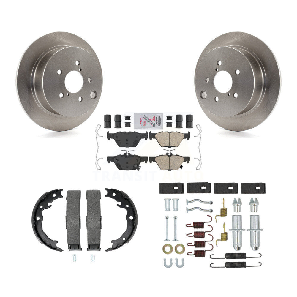 Rotors de disque arrière, coussinets en céramique, chaussures de stationnement et Kit de matériel pour Subaru Crosstrek