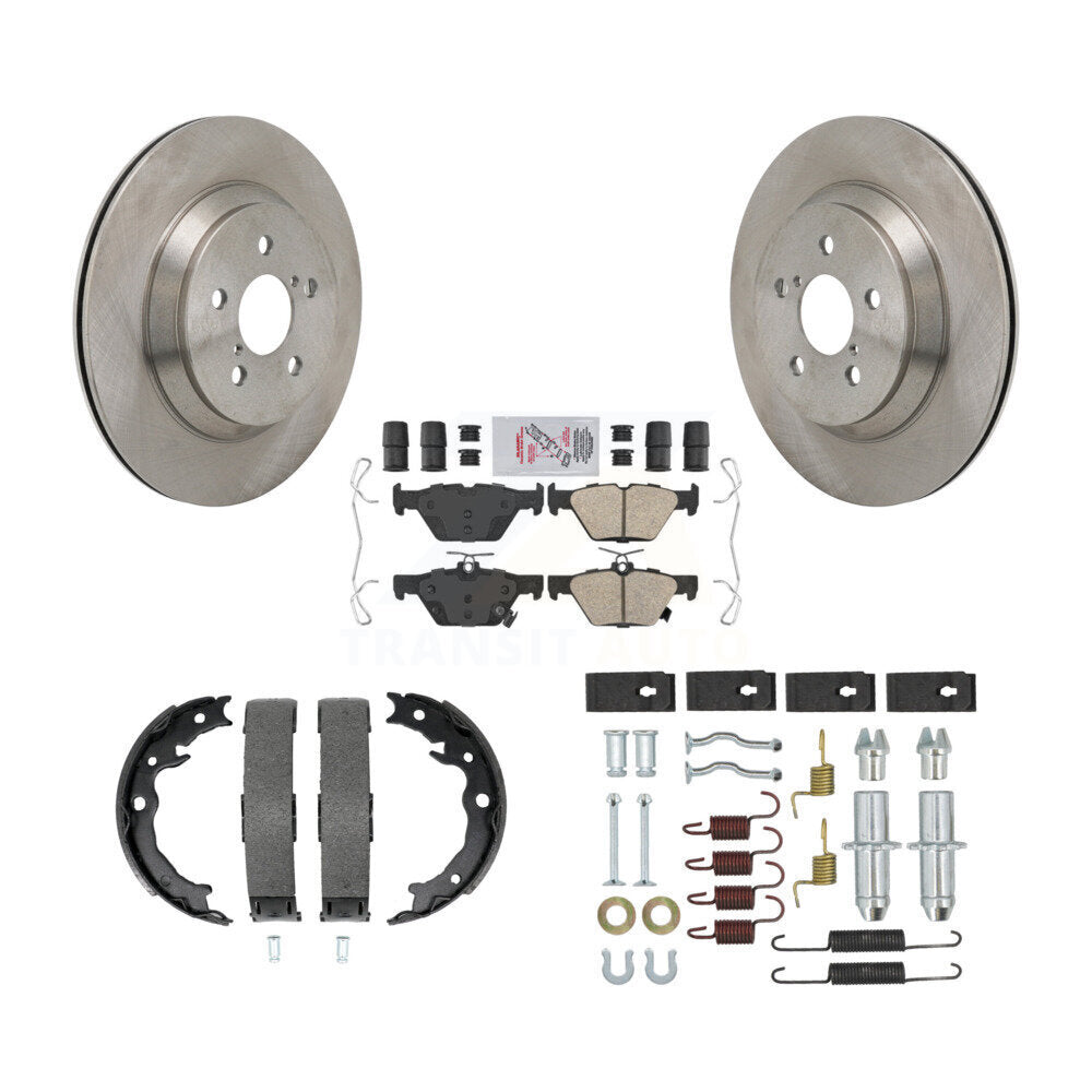 Rotors de disque arrière, coussinets en céramique, chaussures de stationnement et Kit de matériel pour Subaru Crosstrek