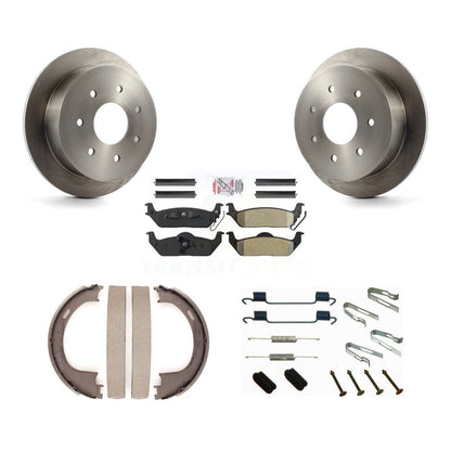 Rotors à disque arrière, patins semi-métalliques, chaussures de stationnement et Kit de quincaillerie pour Ford F-150