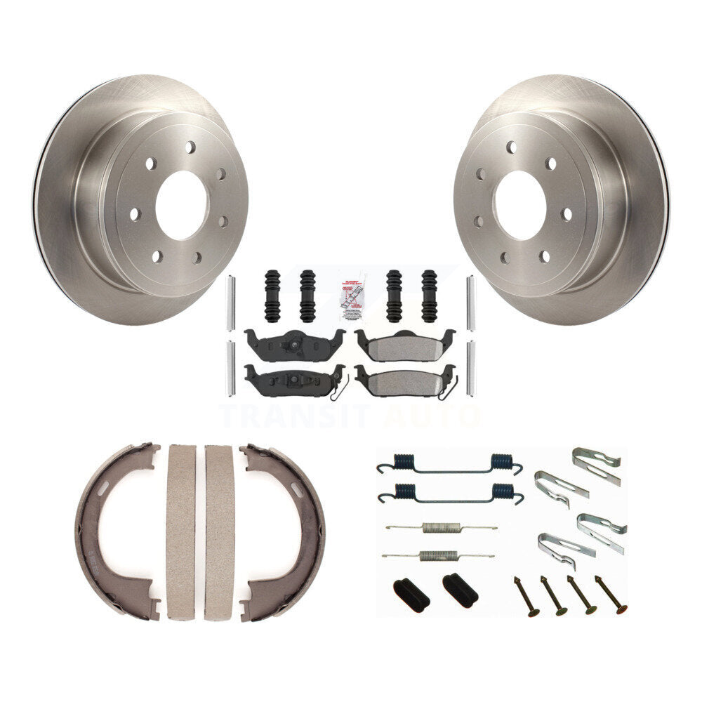 Kit de quincaillerie pour chaussures de stationnement, Rotors à disque arrière, plaquettes semi-métalliques, pour Ford F-150 L