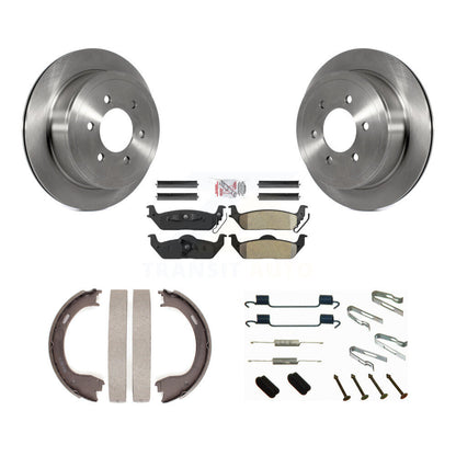 Rotors à disque arrière, patins semi-métalliques, chaussures de stationnement et Kit de quincaillerie pour Ford F-150