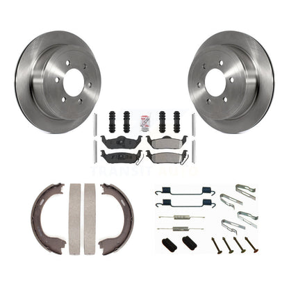 Rotors à disque arrière, patins semi-métalliques, chaussures de stationnement et Kit de quincaillerie pour Ford F-150