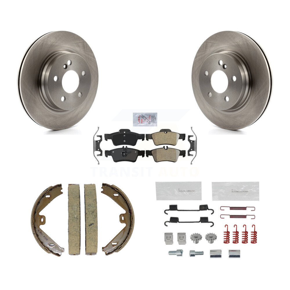 Rotors à disque arrière plaquettes semi-métalliques chaussures de frein de stationnement et Kit de matériel pour