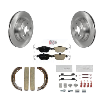 Rotors à disque arrière plaquettes semi-métalliques chaussures de frein de stationnement et Kit de matériel pour