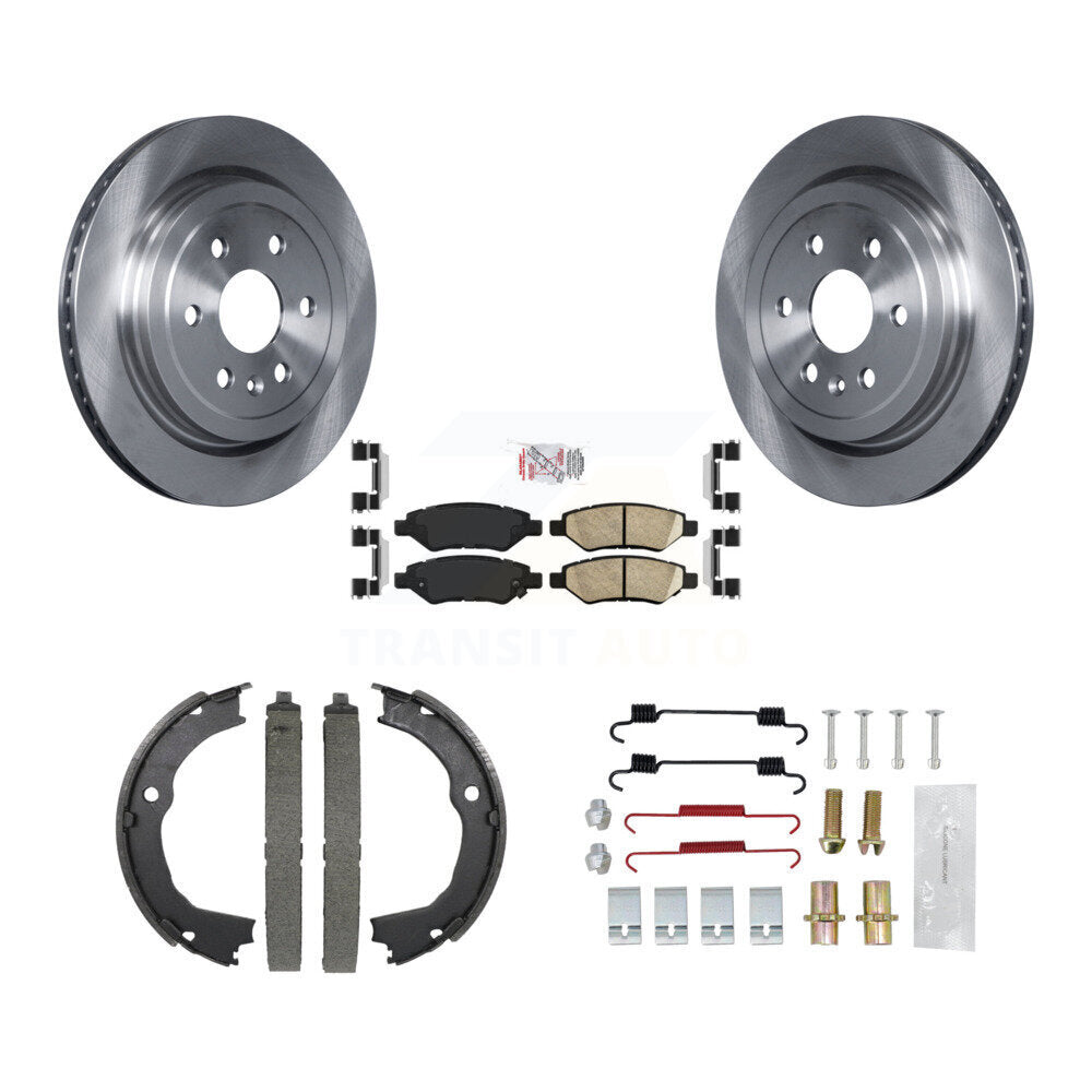 Kit de quincaillerie pour chaussures de stationnement, Rotors à disque arrière, tampons en céramique, pour Cadillac SRX 10-16