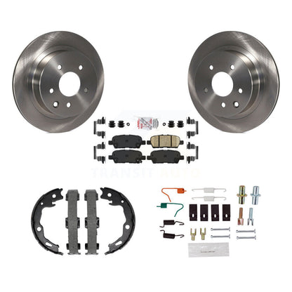 Kit de quincaillerie pour chaussures de frein de stationnement, Rotors à disque arrière, plaquettes en céramique, pour Nissan Rogue