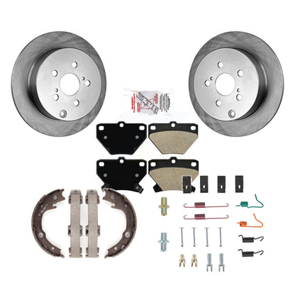 Kit de quincaillerie pour chaussures de stationnement, Rotors à disque arrière, plaquettes semi-métalliques, pour Toyota Matri