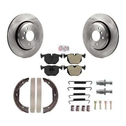 Rotors à disque arrière, patins semi-métalliques, chaussures de stationnement et Kit de quincaillerie pour BMW 330C