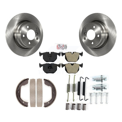 Kit de quincaillerie pour chaussures de frein de stationnement, Rotors à disque arrière, plaquettes semi-métalliques, pour BMW X5