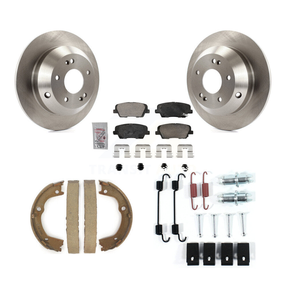 Kit de chaussures de stationnement et de matériel de stationnement, Rotors à disque arrière, plaquettes en céramique, pour Hyundai Santa Fe