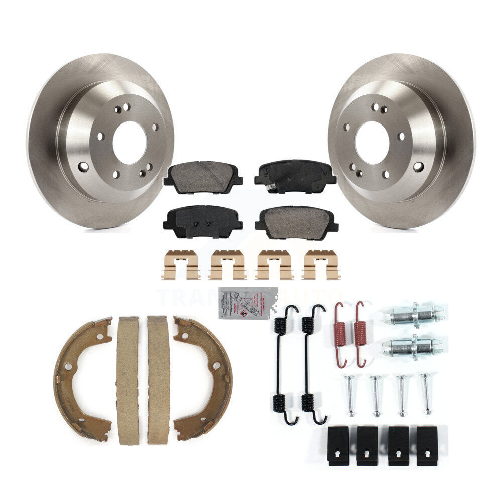 Kit de chaussures de stationnement et de matériel de stationnement, Rotors à disque arrière, plaquettes en céramique, pour Hyundai Santa Fe