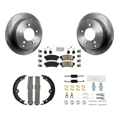 Rotors de disque arrière, plaquettes en céramique, chaussures de frein de stationnement et Kit de matériel pour Lexus IS25
