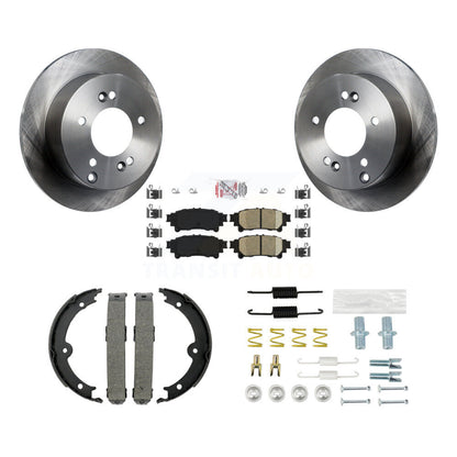 Rotors de disque arrière, plaquettes en céramique, chaussures de frein de stationnement et Kit de matériel pour Lexus IS25