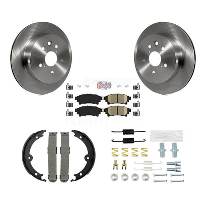 Rotors de disque arrière, plaquettes en céramique, chaussures de frein de stationnement et Kit de matériel pour Lexus IS25