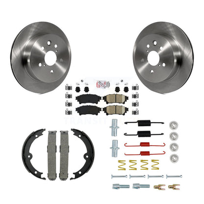 Rotors de disque arrière, plaquettes en céramique, chaussures de frein de stationnement et Kit de matériel pour Lexus IS35