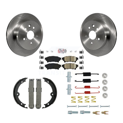 Rotors de disque arrière, plaquettes en céramique, chaussures de frein de stationnement et Kit de matériel pour Lexus IS35