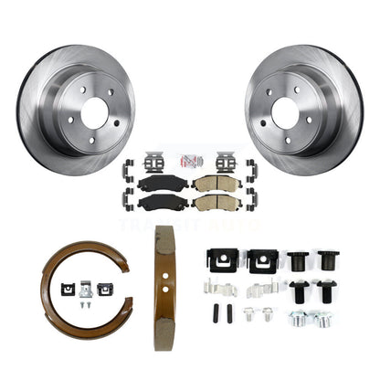 Rotors de disque arrière, coussinets en céramique, chaussures de stationnement et Kit de matériel pour Chevrolet GMC S1