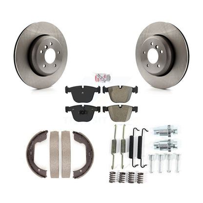 Kit de quincaillerie pour chaussures de stationnement, Rotors à disque arrière, plaquettes semi-métalliques, pour BMW 650i 550